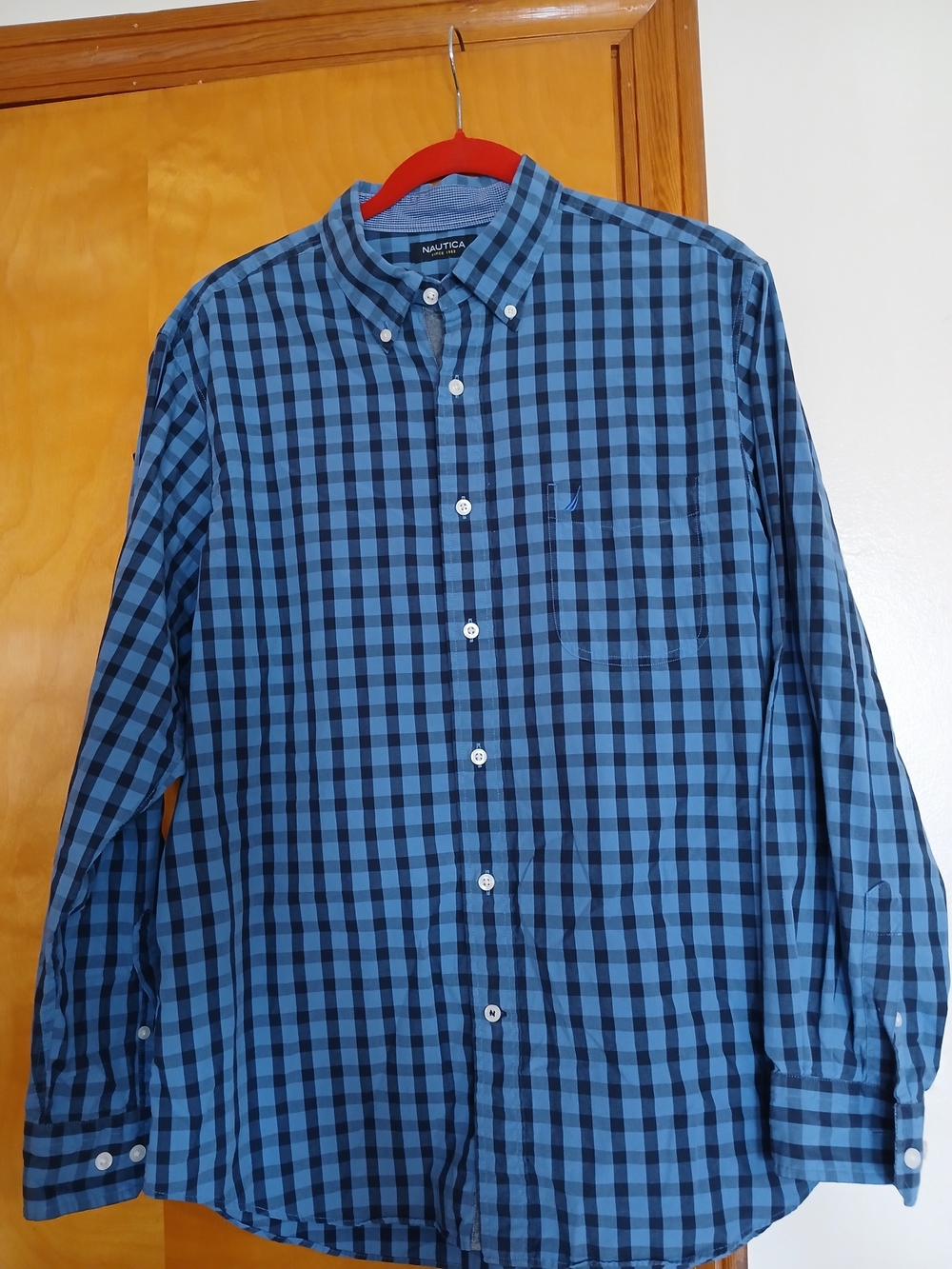 Nautica Blue Check Button-Down Shirt - Men's